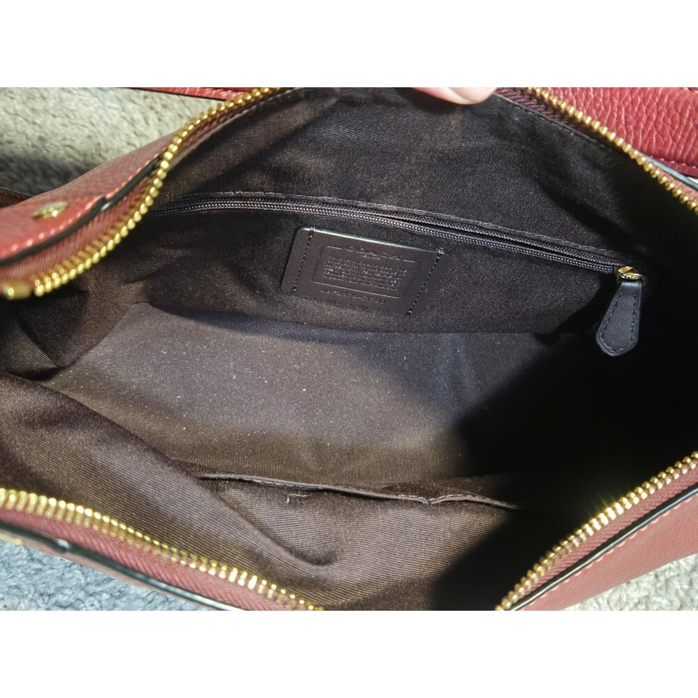 Nwt LTH Coach Mara Hobo Shoulder Bag Cherry Pebble Leather - Picture 8 of 9
